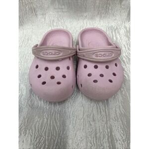 Crocs Baby Girl's Pink Colored Rubber Warm Weather Clogs Child  Toddler Size 4/5